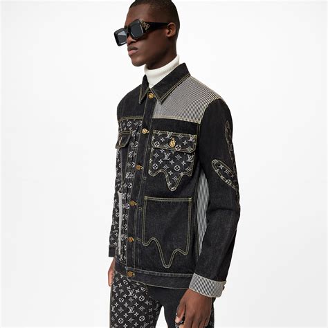 louis vuitton white denim jacket|louis vuitton denim jacket men.